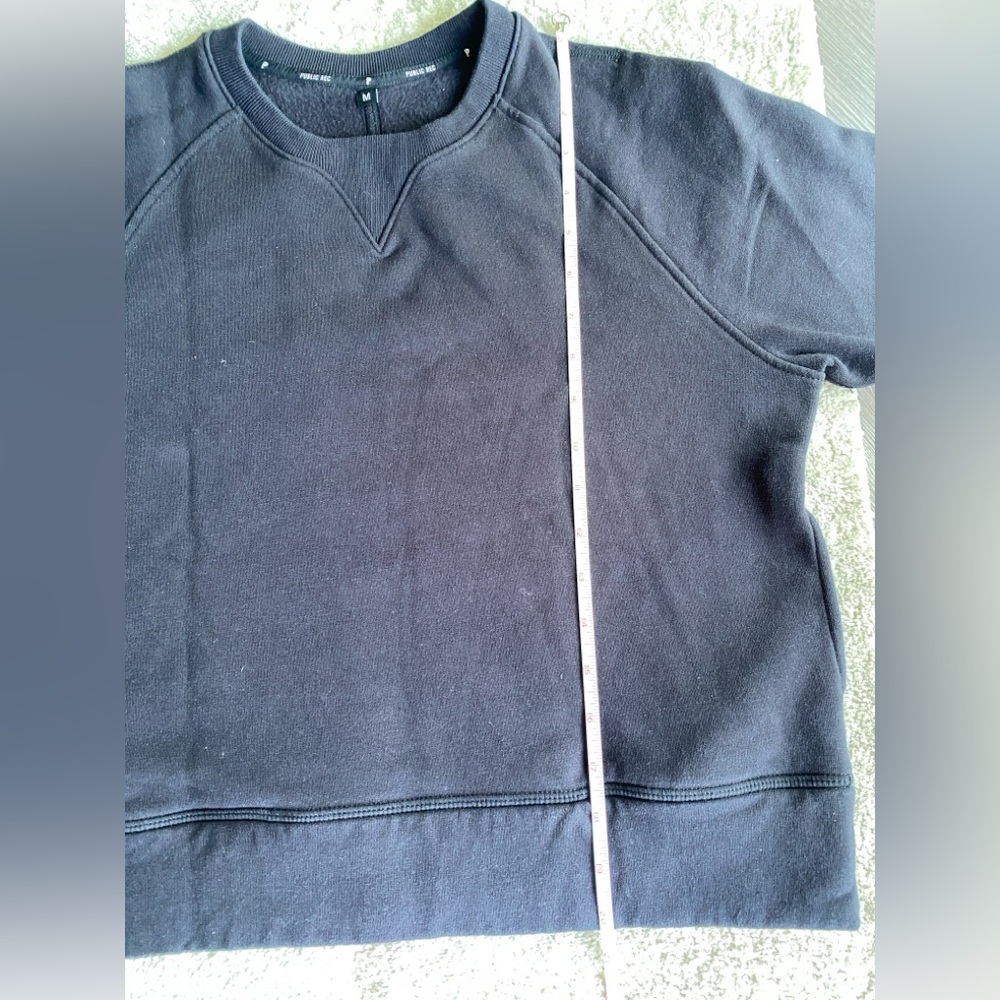 Public Rec Black Crewneck Sweatshirt Athleisure Lounge Pullover EUC Med - Picture 7 of 9